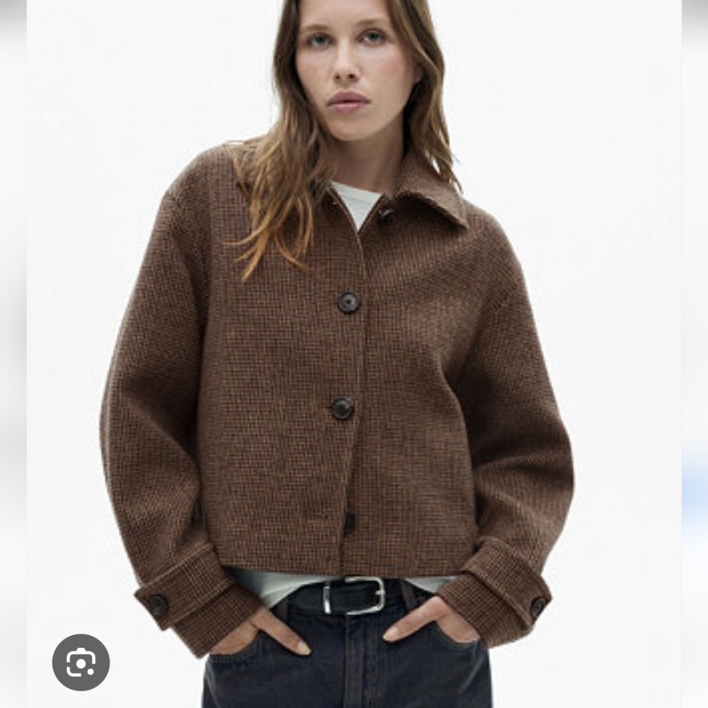 Mango Micro Houndstooth Wool Jacket - image 11